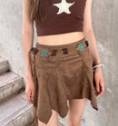 2 PCS Sapphire Wood Beads Ethnic Style Waist Chain - Beaded Bohemian Belt for Women