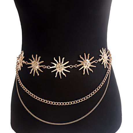 2 PCS (Style 10)Statement Body Chain Belt - Women's Sun Flower Waist Jewelry