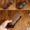 Brown Genuine Leather Pencil Case - Vintage Zip-Up Pen Holder with Elastic Loops