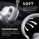 Black Comfortable Bluetooth Over-Ear Headphones - Soft Earmuffs, Foldable Design, Stereo Sound