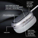 Black Comfortable Bluetooth Over-Ear Headphones - Soft Earmuffs, Foldable Design, Stereo Sound