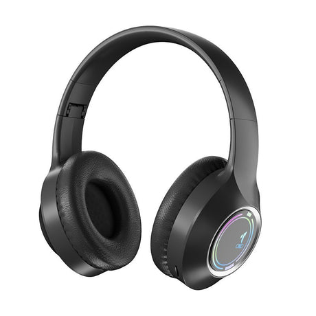 Black Bluetooth 5.2 Headphones - Foldable, Adjustable Headband, TF Card