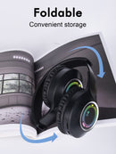 Black Bluetooth 5.2 Headphones - Foldable, Adjustable Headband, TF Card