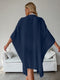 Navy Blue Summer Beach Cover-Up- Bamboo Cotton Sun Protection Cardigan