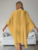 Yellow Summer Beach Cover-Up- Bamboo Cotton Sun Protection Cardigan