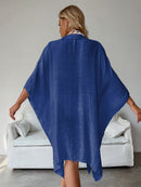 Royal Blue Summer Beach Cover-Up- Bamboo Cotton Sun Protection Cardigan