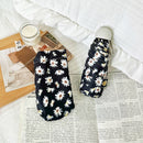 Black Daisy Mini 5-Fold Umbrella - Portable, Anti-UV, Black Glue Coating