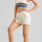 Beige Yoga Shorts - Seamless, High Waist, Tummy Control Size S