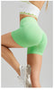 Apple Green Yoga Shorts - Seamless, High Waist, Tummy Control Size S