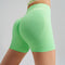 Apple Green Yoga Shorts - Seamless, High Waist, Tummy Control Size L
