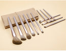 Brown Professional 12 Piece Makeup Brush Kit - Soft Synthetic Brushes for Face & Eyes