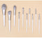 Silver Gray (Brush + Bucket) 10 Piece Face Eye Makeup Brush Set - Premium Makeup Blending Brushes