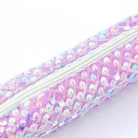 5-pcs Sequin Pencil Bag - Rainbow Glitter, Student Storage