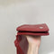 Red Minimalist Flap Shoulder Bag-Elegant Women's Double-Layer Crossbody