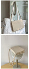 White Minimalist Flap Shoulder Bag-Elegant Women's Double-Layer Crossbody