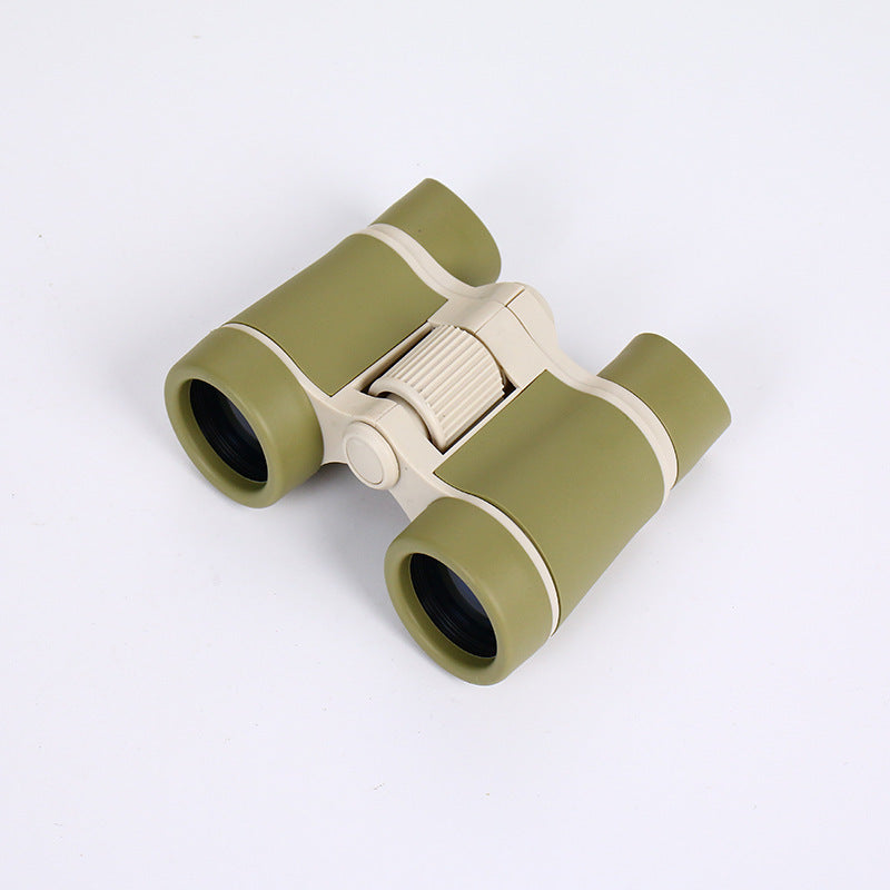 2 pcs Green Kids Toy Binoculars - 4x Magnification, Safe ABS Construction
