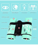 2 PCS Yellow Kids Binoculars - Rubber Grip, Tree Pattern
