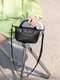 Black Woven Shoulder Bag - Stylish Dumpling Bag, Simple and Versatile Crossbody for Women