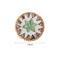(Tooth Green Pattern) Set of 5 Rattan & Shell Coasters - Decorative & Heat Resistant