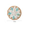 (White Orchid Leaves) Set of 5 Rattan & Shell Coasters - Decorative & Heat Resistant