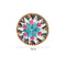 (Love Blue) Set of 5 Rattan & Shell Coasters - Decorative & Heat Resistant