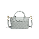 Agate Gray Woven Shoulder Bag - Stylish Dumpling Bag, Simple and Versatile Crossbody for Women