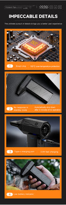 Portable Air Blower - Multi-Use for Computer, Car, Outdoor Inflatables