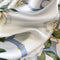 Blue Flowers Women's Floral Print Mulberry Silk Shawl, 53cm (Style 2)