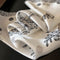 Black Flowers Women's Floral Print Mulberry Silk Shawl, 53cm (Style 3)