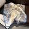 Blue chrysanthemum Women's Floral Print Mulberry Silk Shawl, 53cm (Style 4)