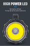 Black LED Searchlight - Rechargeable Handheld Spotlight, 500m Range, Long Lasting