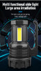 Black LED Searchlight - Rechargeable Handheld Spotlight, 500m Range, Long Lasting