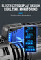 Black LED Searchlight - Rechargeable Handheld Spotlight, 500m Range, Long Lasting