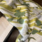 Green Flowers 53cm Silk Scarf - 100% Mulberry Silk, Floral Print, Women's Square Scarf Shawl (Style 2)