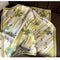 Green Flowers 53cm Silk Scarf - 100% Mulberry Silk, Floral Print, Women's Square Scarf Shawl (Style 2)