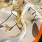 Orange Corner 53cm Silk Scarf - 100% Mulberry Silk, Floral Print, Women's Square Scarf Shawl (Style 3)