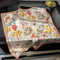 Orange 53cm Silk Scarf - 100% Mulberry Silk, Floral Print, Women's Square Scarf Shawl (Style 6)