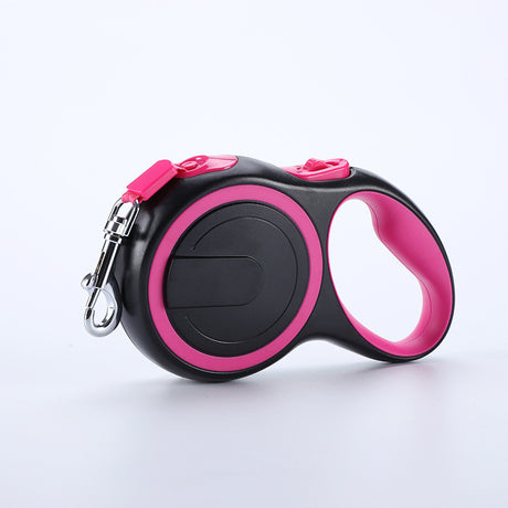 Rose Red 5M Pet Leash Retractable - Tangle-Free, Extendable Pet Leash for Walking