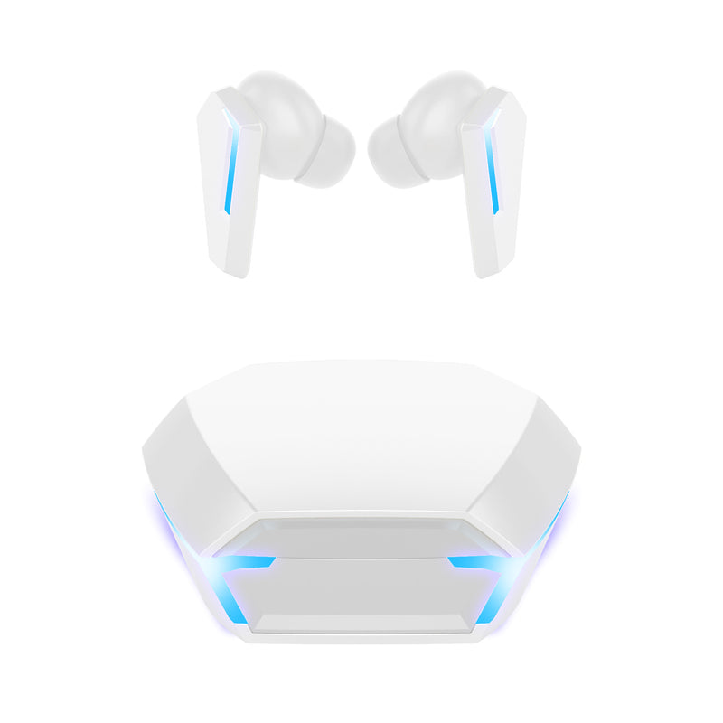 White Wireless Gaming Earbuds - Bluetooth 5.2, Low Delay, 3D Stereo