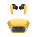 Yellow Wireless Gaming Earbuds - Bluetooth 5.2, Low Delay, 3D Stereo