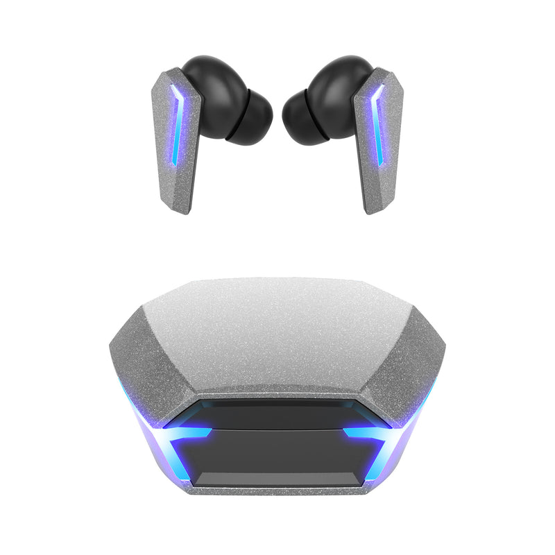 Silver Wireless Gaming Earbuds - Bluetooth 5.2, Low Delay, 3D Stereo