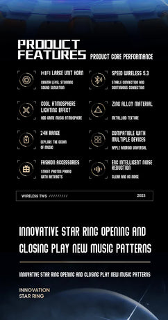 Grey Bluetooth 5.3 Wireless Earbuds - Hi-Fi Audio, Comfortable In-Ear, Fingerprint Touch