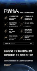 Blue Bluetooth 5.3 Wireless Earbuds - Hi-Fi Audio, Comfortable In-Ear, Fingerprint Touch