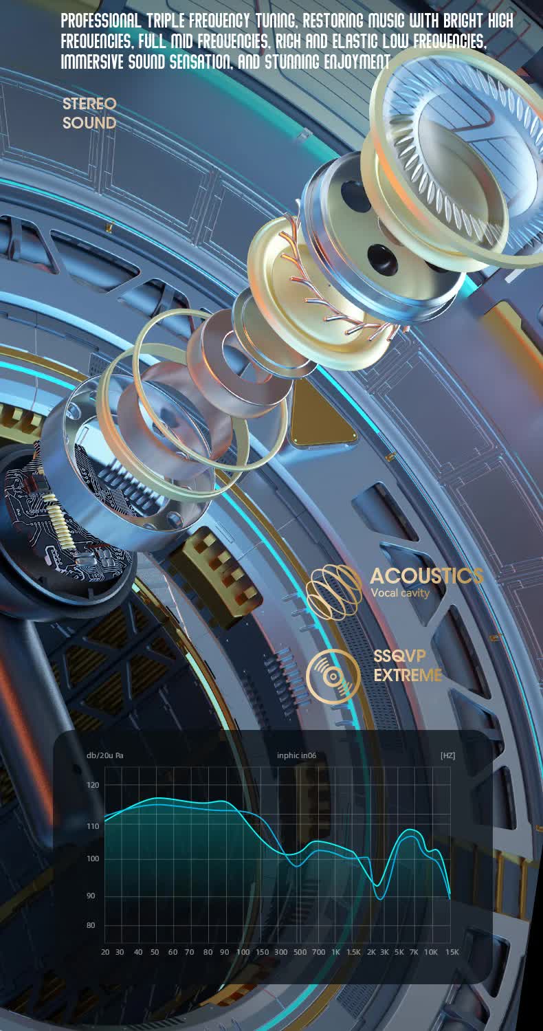 Silver Bluetooth 5.3 Wireless Earbuds - Hi-Fi Audio, Comfortable In-Ear, Fingerprint Touch