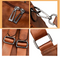 White With Brown Fashionable Women's Backpack Set - With Coin Purse and Tassels