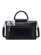 Black and White Elegant crocodile embossed clutch - with metal top handle and shoulder strap