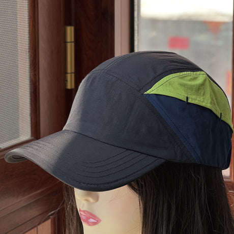 Black and Green Compact Leather Wallet with 20 Card Slots & Zipper Coin Pocket