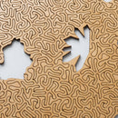 Black and Red Algorithmic Agate Jigsaw Puzzle - 164 Unique Wooden Pieces