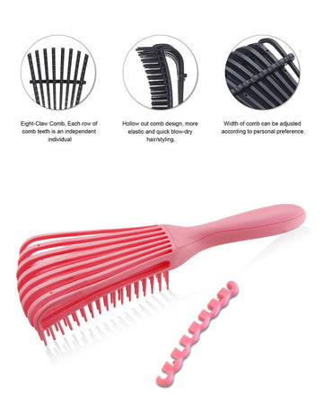 3 - pcs Blue Detangling Brush - Octopus Design for Effortless Hair Care