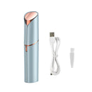 Blue Mini Lipstick Electric Shaver - USB Rechargeable Facial Hair Remover